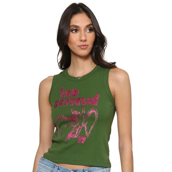 Daydreamer Tops - Daydreamer Led Zeppelin Icarus 77 Shrunken Tank in Garden Green. XL. NWOT!